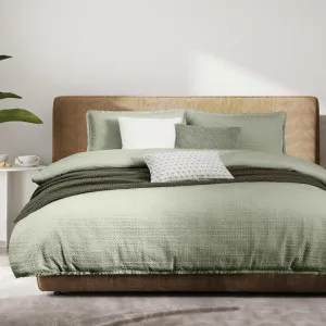 Bas Phillips Haven Cotton Waffle Moss Quilt Cover Set by null, a Quilt Covers for sale on Style Sourcebook