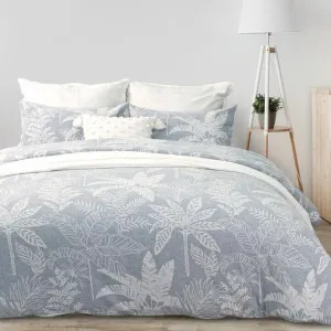 Bas Phillips Biarritz Cotton Jacquard Blue Quilt Cover Set by null, a Quilt Covers for sale on Style Sourcebook