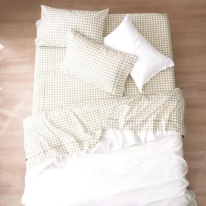 Renee Taylor Bran Gingham Patterned Cotton Sheet Set by null, a Sheets for sale on Style Sourcebook