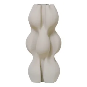 Zuri Vase Small 17x36cm in Bean by OZ Design, a Vases & Jars for sale on Style Sourcebook