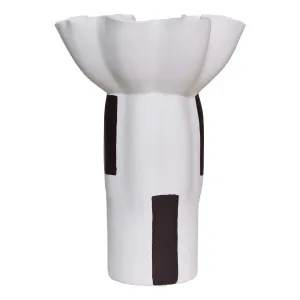 Iris Vase Large 29.5x40cm in Ivory / Chocolate by OZ Design, a Vases & Jars for sale on Style Sourcebook