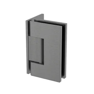 Boston Wall to Glass 90 Degree Hinge with L Type Mounting Plate -Brushed Gun Metal by Estelle, a Bathroom Fixtures for sale on Style Sourcebook