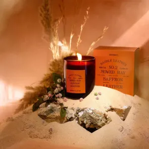 Hunter Candles Scented Candle No. 2 Saddle Leather, Mowed Hay, Saffron, Leather by Hunter Candles, a Candles for sale on Style Sourcebook