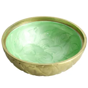 LVD Brass Mica Pearl Trinket Home Decorative Key Bowl Dish & Jewelry Bowl by La Vida Trading, a Platters & Serving Boards for sale on Style Sourcebook