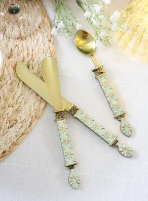 Stainless Steel Faro Cheese/Butter Spreader Knife Set of 2 by La Vida Trading, a Cutlery for sale on Style Sourcebook
