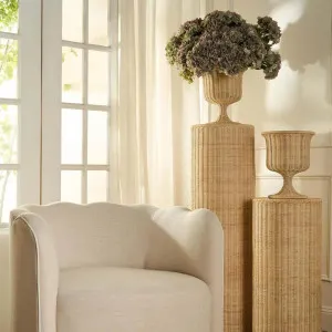 Belmont Rattan Urn Small by Florabelle Living, a Vases & Jars for sale on Style Sourcebook