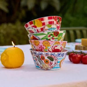 Set of 4 Melamine Italian Summer Bowls by La La Land, a Plates for sale on Style Sourcebook