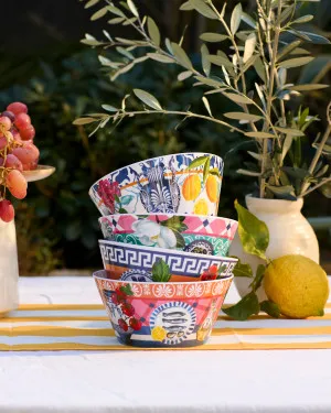 Set of 4 Melamine Mediterranean Summer Bowls by La La Land, a Plates for sale on Style Sourcebook