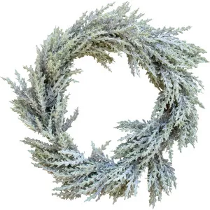 Christmas Hanging Wreath French Fern 55x55x10cm by La Vida Trading, a Christmas for sale on Style Sourcebook