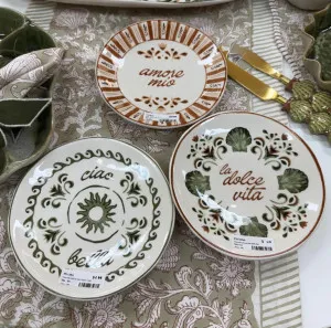 Dolce Vita Ceramic Dishes 15.5cm 3 Set by Coast to Coast, a Plates for sale on Style Sourcebook