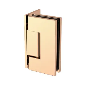 Boston Heavy Duty Large Wall to Glass Hinge with L Type Mounting Plate - Polished Rose Gold by Estelle, a Bathroom Fixtures for sale on Style Sourcebook