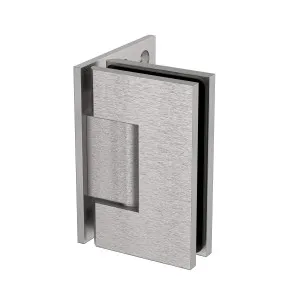 Boston Heavy Duty Wall to Glass Hinge with XL Type L Mounting Plate -Satin Nickel by Estelle, a Bathroom Fixtures for sale on Style Sourcebook