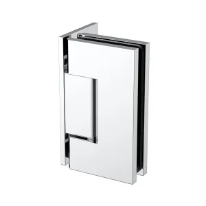 Boston Heavy Duty Large Wall to Glass Hinge with L Type Mounting Plate Polished Nickel by Estelle, a Bathroom Fixtures for sale on Style Sourcebook