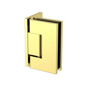 Stealth Wall to Glass 90 Degree Hinge with Offset Plate Polished Gold by Estelle, a Bathroom Fixtures for sale on Style Sourcebook