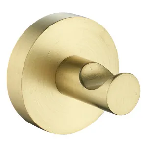 Cylindro Robe Hook Brushed Gold by Bourne, a Shelves & Hooks for sale on Style Sourcebook