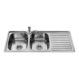 Bourne Matrix Double Bowl Sink Left-Side Bowl Stainless Steel by Bourne, a Kitchen Sinks for sale on Style Sourcebook
