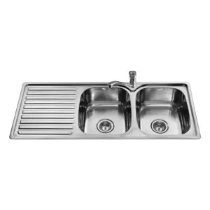 Bourne Matrix Double Bowl Sink Right-Side Bowl Stainless Steel by Bourne, a Kitchen Sinks for sale on Style Sourcebook