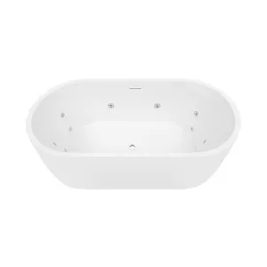 Decina Elisi 1700mm Freestanding Spa Bath 12-Jets with Integrated Overflow by decina, a Bathtubs for sale on Style Sourcebook