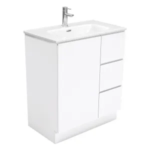 Fienza Joli Fingerpull Gloss White 750 Vanity on Kickboard Left Drawers by Fienza, a Vanities for sale on Style Sourcebook