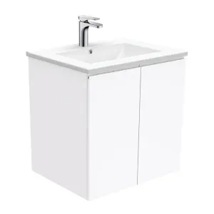 Fienza Dolce Fingerpull Gloss White 600 Wall-Hung Vanity by Fienza, a Vanities for sale on Style Sourcebook