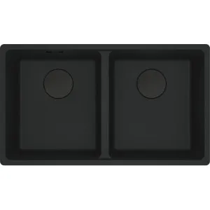 Franke Maris Granite Double Bowl 350-350mm Flushmount Matte Black by Franke, a Kitchen Sinks for sale on Style Sourcebook