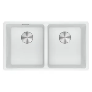 Franke Maris Granite Double Bowl Sink, 350-350mm, Polar White by Franke, a Kitchen Sinks for sale on Style Sourcebook