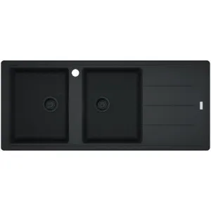 Franke Basis Double Bowl Sink Kit, Matte Black, Right Hand by Franke, a Kitchen Sinks for sale on Style Sourcebook