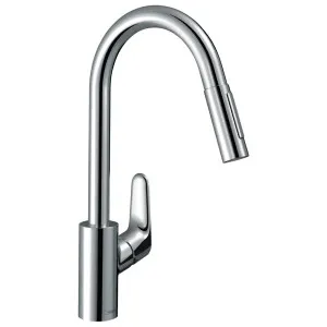 Hansgrohe Focus M41 Single Lever Kitchen Mixer Pull-Out Spray Chrome by Hansgrohe, a Kitchen Taps & Mixers for sale on Style Sourcebook