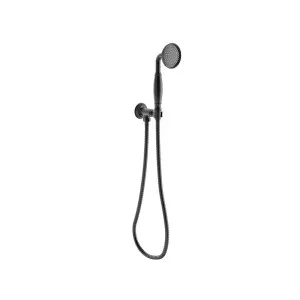 Ikon Clasico Hand Shower On Wall Outlet Bracket Matte Black by Ikon, a Bathroom Taps & Mixers for sale on Style Sourcebook