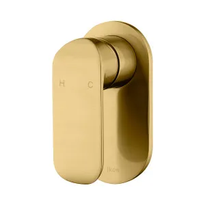 Ikon Kara Wall Mixer Brushed Gold by Ikon, a Bathroom Taps & Mixers for sale on Style Sourcebook