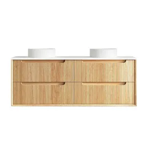 Otti Byron Fluted 1500mm Woodland Oak Wall Hung Vanity (Cabinet Only) by Otti, a Vanities for sale on Style Sourcebook