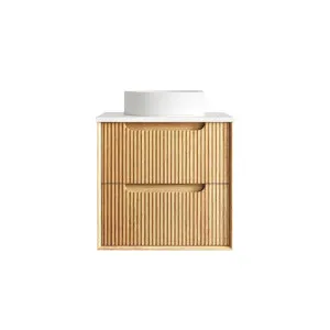 Otti Byron Fluted 600mm Woodland Oak Wall Hung Vanity (Cabinet Only) by Otti, a Vanities for sale on Style Sourcebook