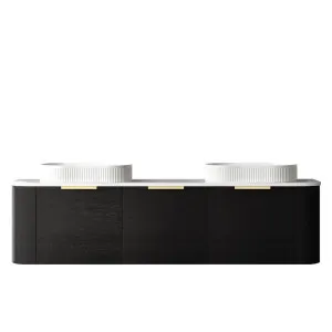 Otti Bondi 1800mm Black Oak Wall Hung Curve Vanity (Cabinet Only) by Otti, a Vanities for sale on Style Sourcebook