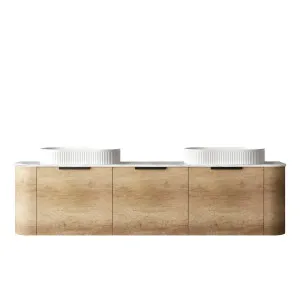 Otti Bondi 1800mm Natural Oak Wall Hung Curve Vanity (Cabinet Only) by Otti, a Vanities for sale on Style Sourcebook