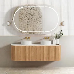 Otti Bondi 1500mm Woodland Oak Fluted Curve Vanity (Cabinet Only) by Otti, a Vanities for sale on Style Sourcebook