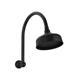 Phoenix Cromford High-Rise Shower Arm And Rose Matte Black by PHOENIX, a Shower Heads & Mixers for sale on Style Sourcebook