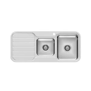 Phoenix 1000 Series 1 And 3/4 Right Hand Bowl Sink With Drainer And Taphole Stainless Steel by PHOENIX, a Bathroom Fixtures for sale on Style Sourcebook