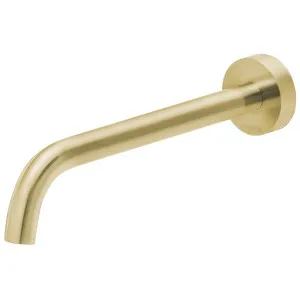 Phoenix Vivid Slimline 230mm Curved Wall Basin Outlet Brushed Gold by PHOENIX, a Basins for sale on Style Sourcebook