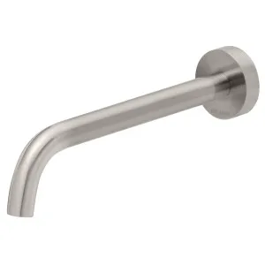 Phoenix Vivid Slimline 230mm Curved Wall Bath Outlet Brushed Nickel by PHOENIX, a Bathroom Taps & Mixers for sale on Style Sourcebook