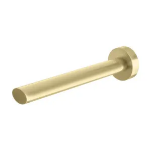 Phoenix Vivid Slimline Oval Wall Bath Outlet 180mm Brushed Gold by PHOENIX, a Bathroom Taps & Mixers for sale on Style Sourcebook