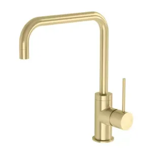 Phoenix Vivid Slimline Sink Mixer 220mm Squareline Brushed Gold by PHOENIX, a Kitchen Taps & Mixers for sale on Style Sourcebook