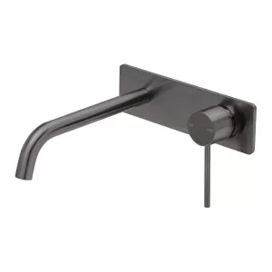 Phoenix Vivid Slimline Switchmix Wall Basin / Bath Mixer Set 230mm Fit-Off Kit Brushed Carbon by PHOENIX, a Bathroom Taps & Mixers for sale on Style Sourcebook