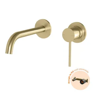 Phoenix Vivid Slimline SwitchMix Wall Basin/Bath Mixer Set 60mm Backplates (Fit-Off Kit Only), Brushed Gold by PHOENIX, a Bathroom Taps & Mixers for sale on Style Sourcebook