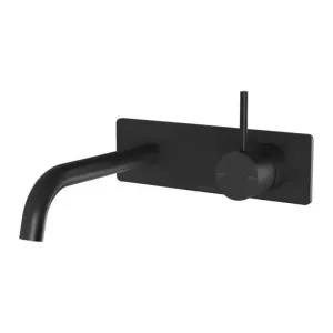 Phoenix Vivid Slimline Up Basin / Bath Wall Mixer Set Matte Black by PHOENIX, a Bathroom Taps & Mixers for sale on Style Sourcebook