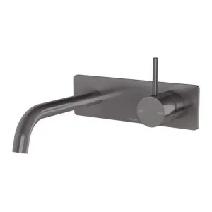 Phoenix Vivid Slimline Up Basin/Bath Wall Mixer Set Brushed Carbon by PHOENIX, a Bathroom Taps & Mixers for sale on Style Sourcebook
