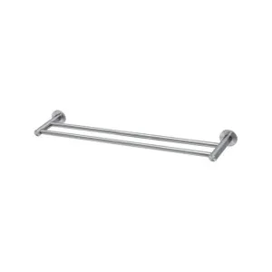 Phoenix Radii SS 316 Double Towel Rail 600mm Round Plate Stainless Steel by PHOENIX, a Towel Rails for sale on Style Sourcebook