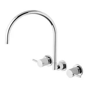 Phoenix Vivid Pin Lever Wall Sink Set 200mm Gooseneck Chrome by PHOENIX, a Kitchen Sinks for sale on Style Sourcebook