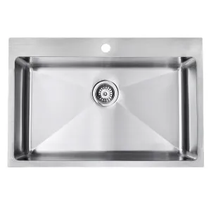 Seima Kubic Deep 750 Sink With Overflow 1 Tap Hole Stainless Steel by Seima, a Kitchen Sinks for sale on Style Sourcebook