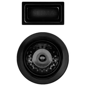 Seima Basket Waste And Overflow Plate For 1 Bowl Arqstone Oros Sink Matte Black by Seima, a Bathroom Fixtures for sale on Style Sourcebook