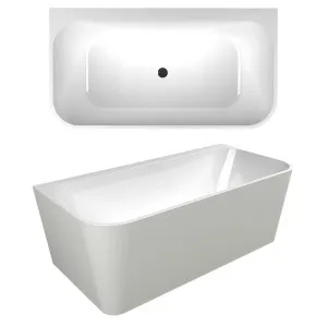 Seima Plati 130 Back To Wall Bath No Overflow 1700mm Gloss White by Seima, a Bathtubs for sale on Style Sourcebook